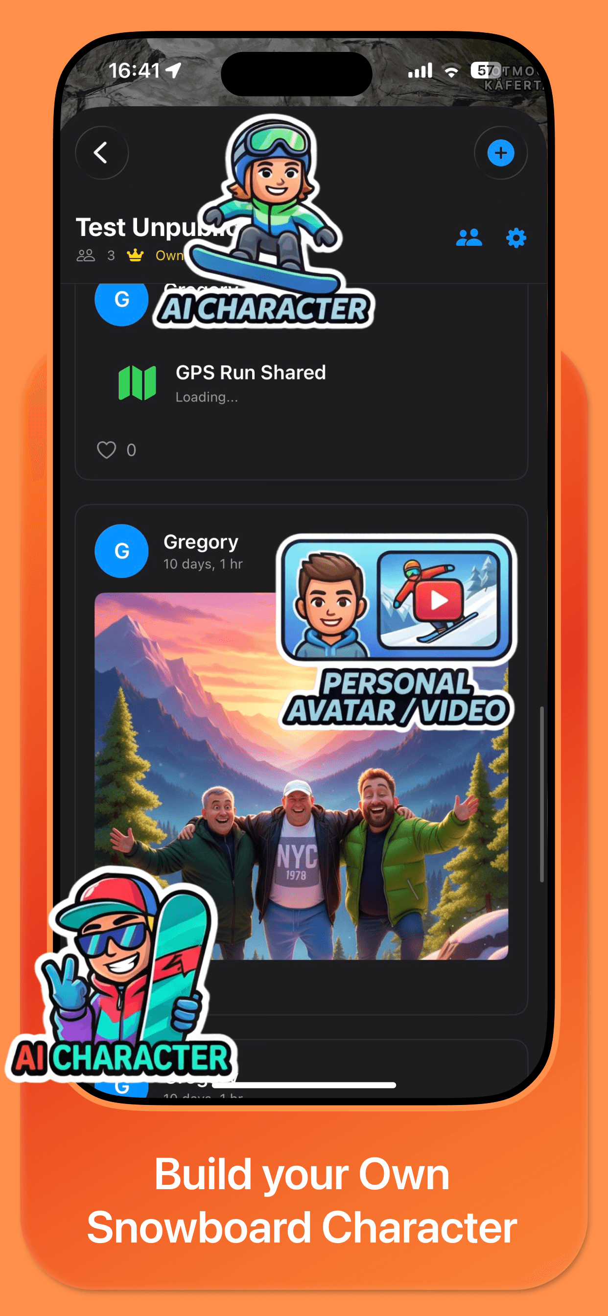 Build your own snowboard character