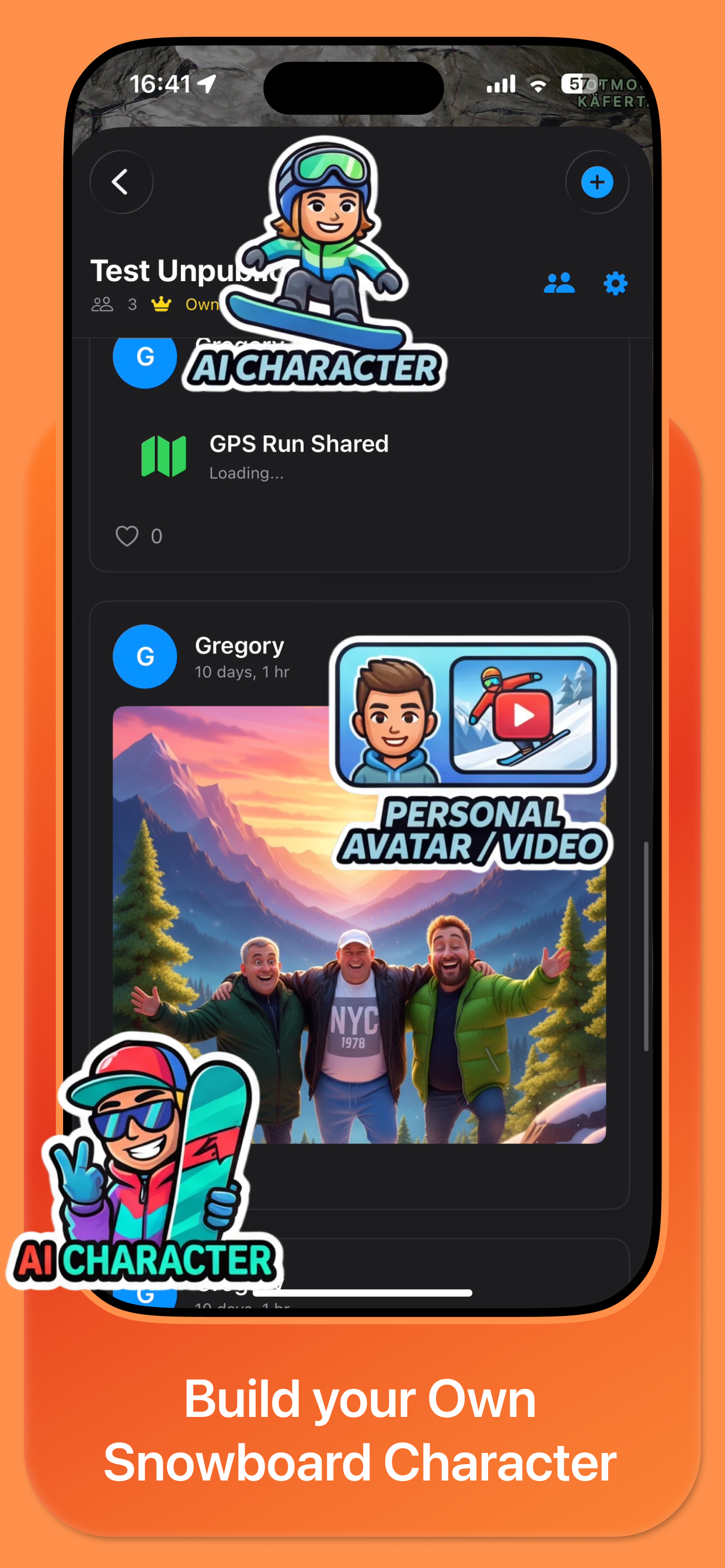 Build your own snowboard character